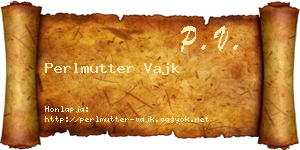 Perlmutter Vajk névjegykártya